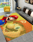 Cartoon 3D Mario-Bros Game Area Rug