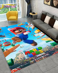 Cartoon 3D Mario-Bros Game Area Rug