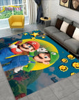 Cartoon 3D Mario-Bros Game Area Rug