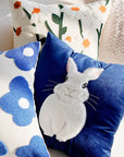 Cartoon Blue Rabbit Cushion