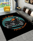 3D Retro Vintage Motorcycle Area Rug