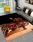 3D Retro Vintage Motorcycle Area Rug