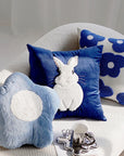 Cartoon Blue Rabbit Cushion